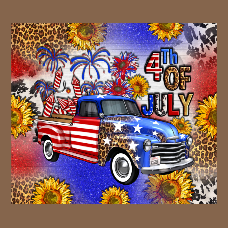 Fourth Of July Sunflowers Truck Premium Tee by FaDigitalArtStudio | Teevron