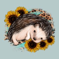 Sleeping Hedgehog Sunflower Leopard Heavy Core Tee | Teevron