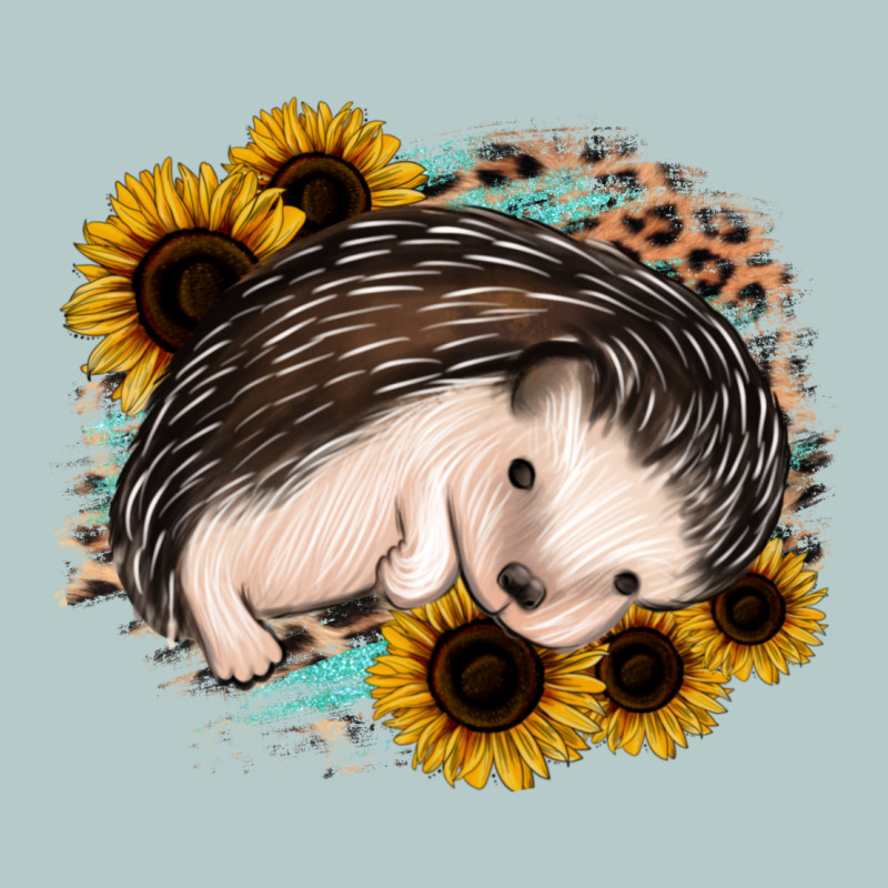 Sleeping Hedgehog Sunflower Leopard Heavy Core Tee by Jasminsmagicworld | Teevron