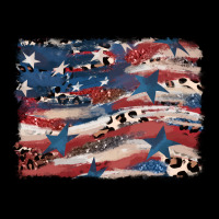 Leopard Glitter American Flag Premium Tee | Teevron