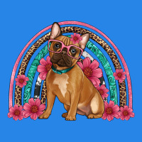 French Bulldog Floral Rainbow Premium Hoodie | Teevron