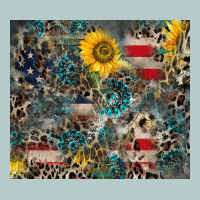 America Flag Leopard Gemstone Sunflower Heavy Core Tee | Teevron