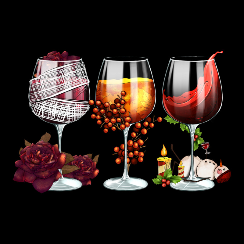Hallothanksmas Halloween Thanksgiving  Christmas Wine Ladies Tee by FaDigitalArtStudio | Teevron