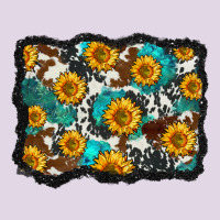 Cowhide  Turquoise Sunflowers Pattern Olivia Classic Tee | Teevron