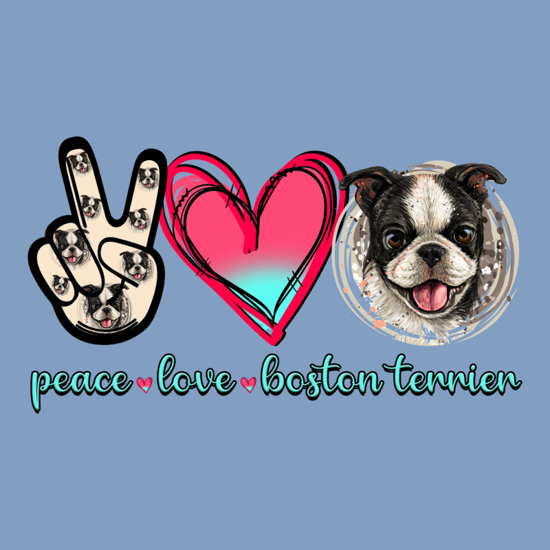 Peace Love Boston Terrier Urban Hoodie by Jasminsmagicworld | Teevron