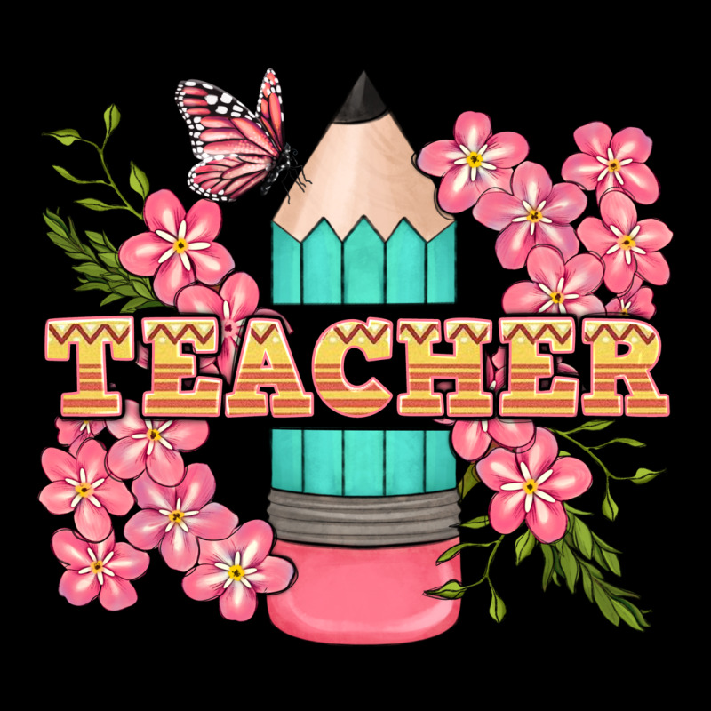 Teacher Floral Pencil Ladies Tee by BundleAndBundleShop | Teevron