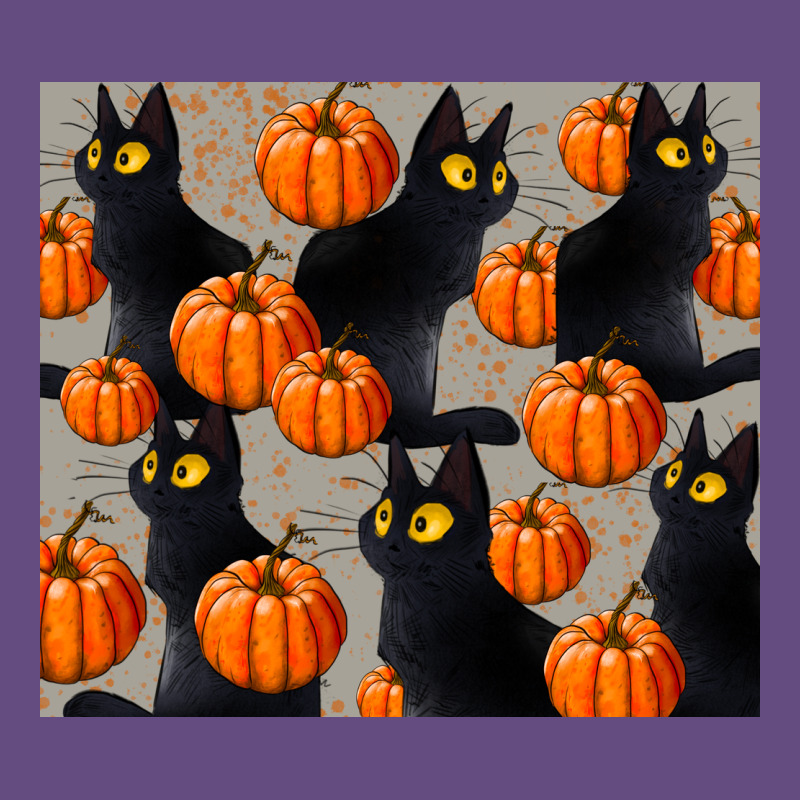 Black Cat With Pumpkins Tumbler Vintage Hoodie by LillyAllenDesigns | Teevron