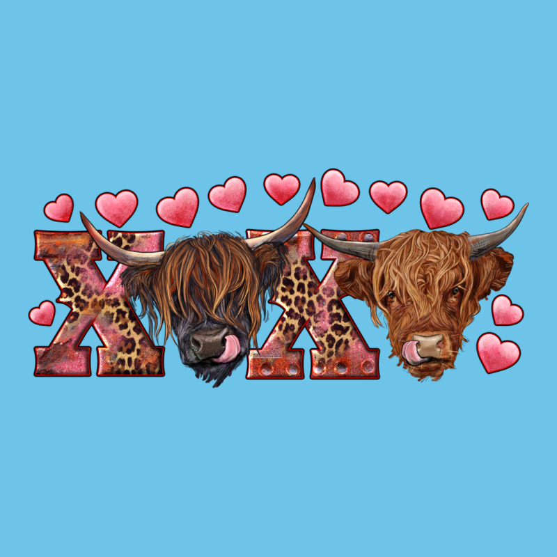 Xoxo Highland Cows Premium Sweatshirt by RanaPortraitStore | Teevron