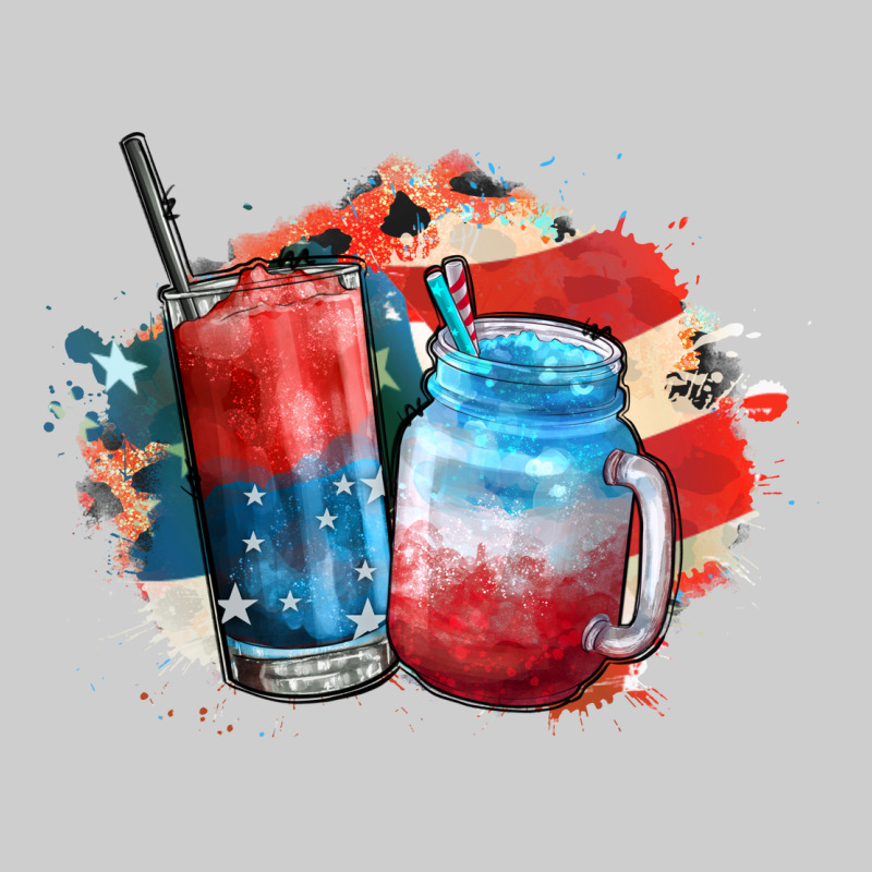 Red White And Blue Slushy Cocktail Premium Tee by FaDigitalArtStudio | Teevron