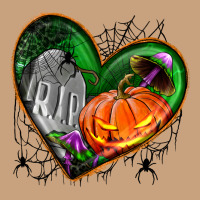 Halloween Heart With Pumpkin Vintage Tee | Teevron
