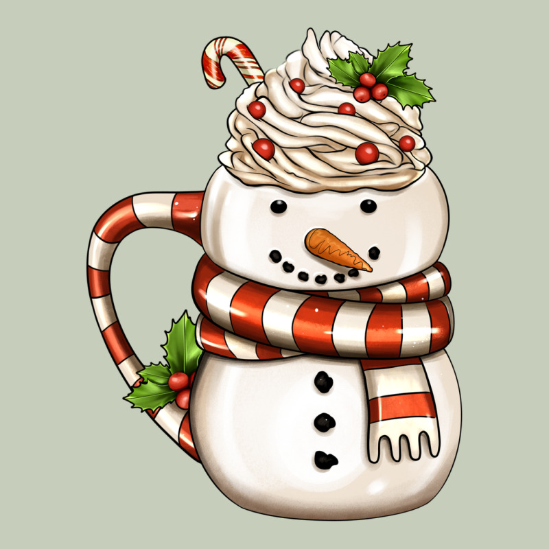 Christmas Snowman Coffee Cup Ladies Tee by FaDigitalArtStudio | Teevron