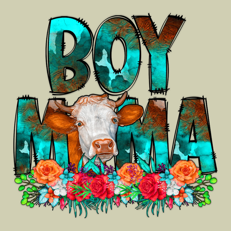 Boy Mama Flowers Cow Heavy Core Tee by CowCowDesign | Teevron