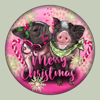 Pink Merry Christmas Pig Ladies Tee | Teevron