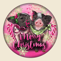 Pink Merry Christmas Pig Ladies Tee | Teevron