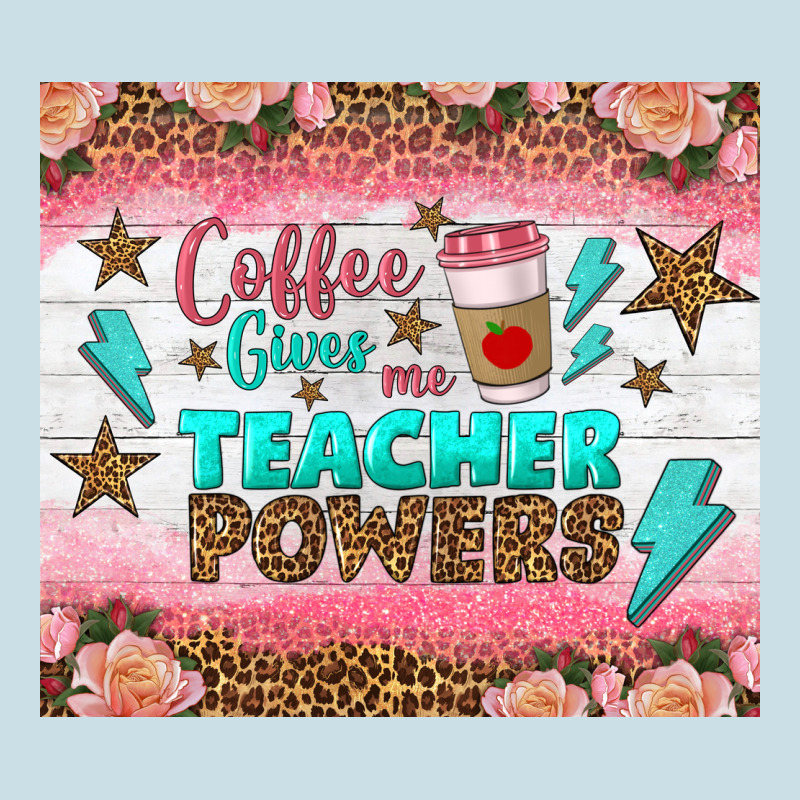 Coffee Gives Me Teacher Powers Tumbler Ladies Tee by BundleAndBundleShop | Teevron