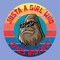 Retro Sunset Just A Girl Who Loves Bigfoot Long Sleeve Tee | Teevron