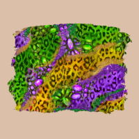 Mardi Gras Leopard Gemstone Background Urban Heavy Tee | Teevron