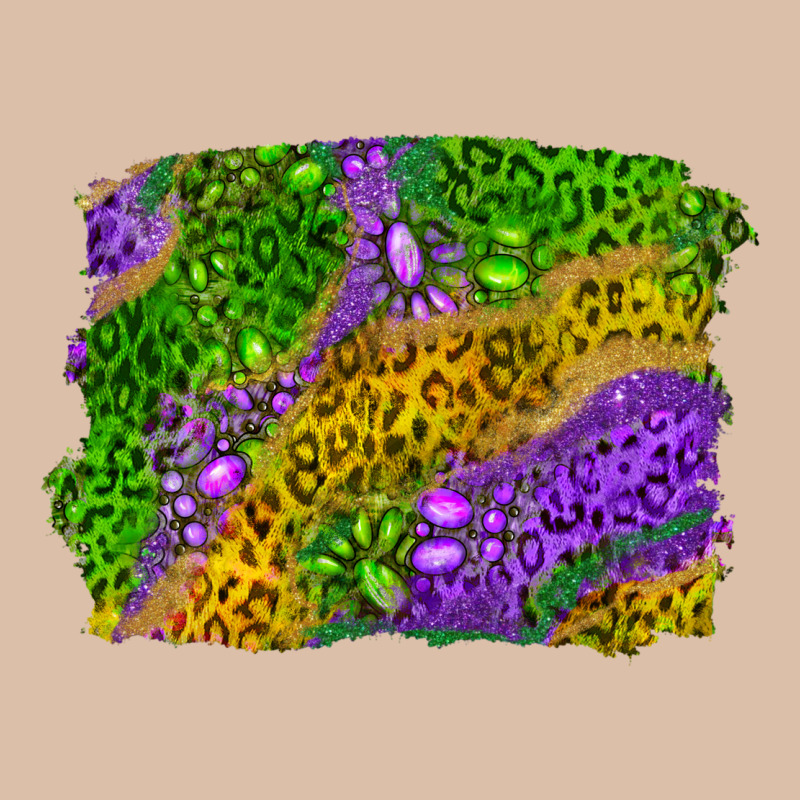 Mardi Gras Leopard Gemstone Background Urban Heavy Tee by RanaPortraitStore | Teevron