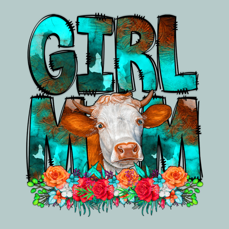 Girl Mom Cow Flowers Heavy Core Tee by CowCowDesign | Teevron