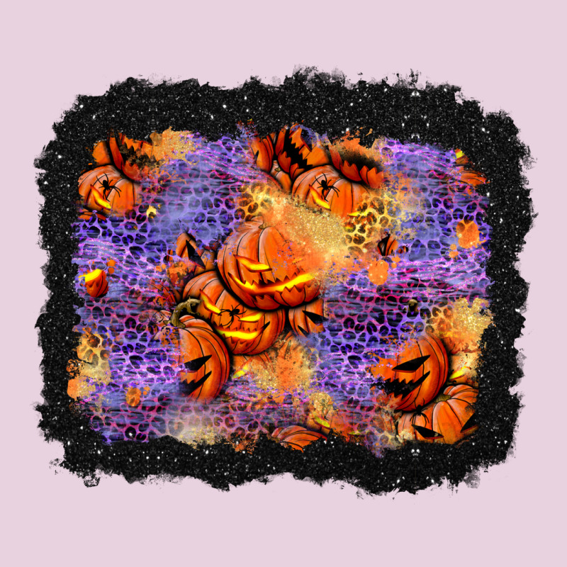 Halloween Pumpkin And Leopard Background Ladies Tee by BundleAndBundleShop | Teevron