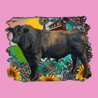 Black Angus Bull With Aztec And Farm Background Urban Hoodie | Teevron
