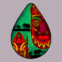 African Masks Teardrop  3 Vintage Tee | Teevron
