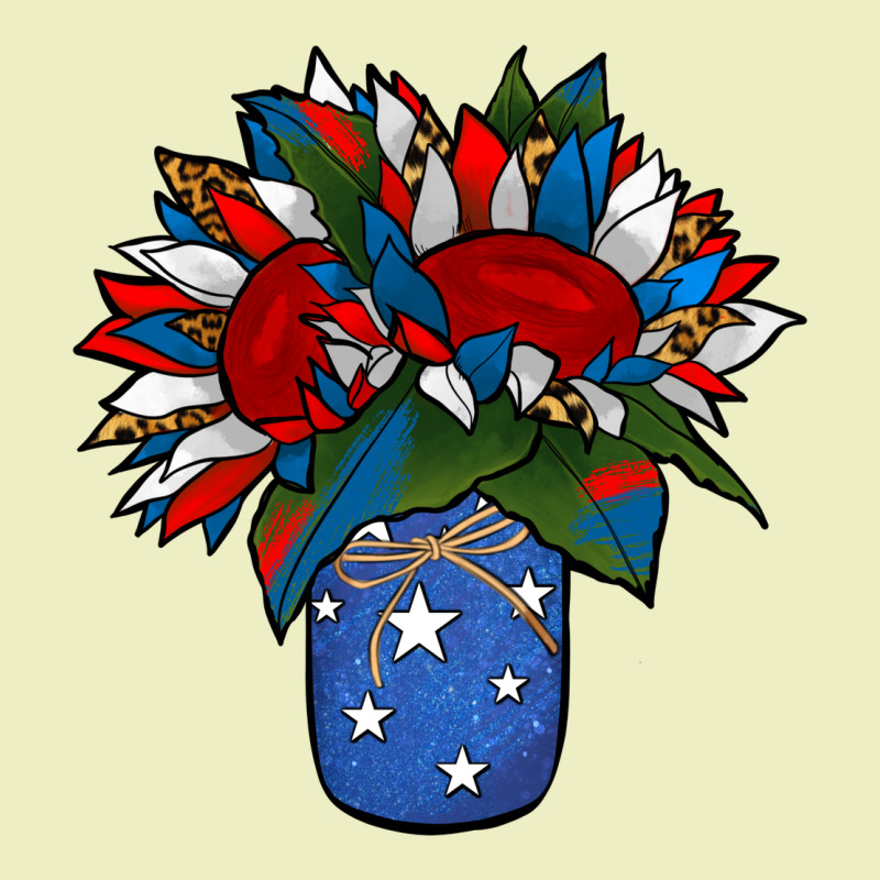 Patriotic Sunflower In A Jar Urban Hoodie by Jasminsmagicworld | Teevron