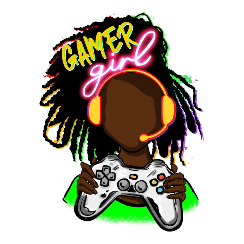 Black Gamer Girl Premium Tee by FaDigitalArtStudio | Teevron
