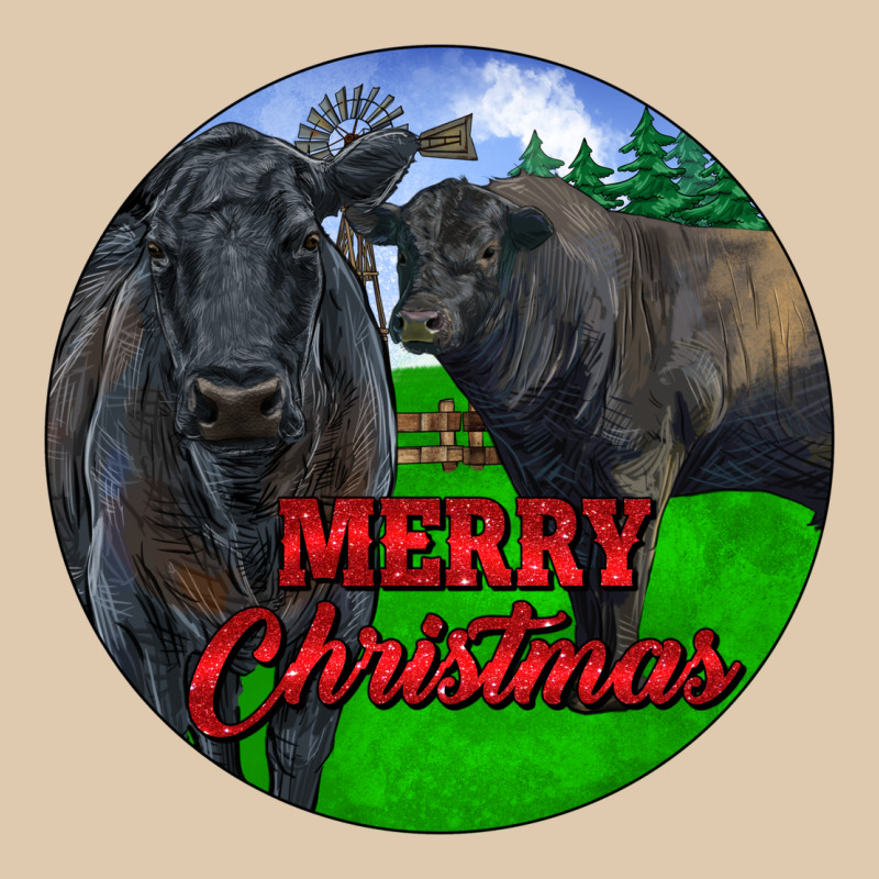 Black Angus Cattle And Bull Merry Christmas Heavyweight Sweatshirt by RanaPortraitStore | Teevron