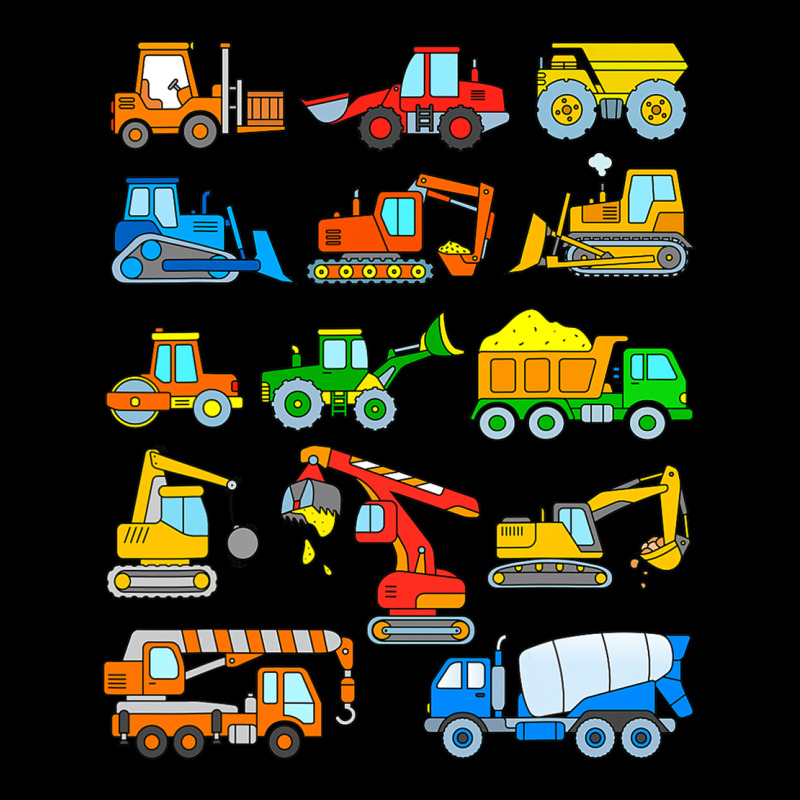 Construction Excavator Shirt For Boys Girls Men And Women T Shirt Long Sleeve Tee by artisFamous | Teevron