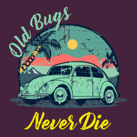 Vintage Funny Beetle Bug Distressed Classic Cars Old Bugs Never Die Long Sleeve Tee | Teevron