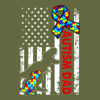 Mens Distressed Dinosaur Autism Dad Usa Flag Long Sleeve Tee | Teevron