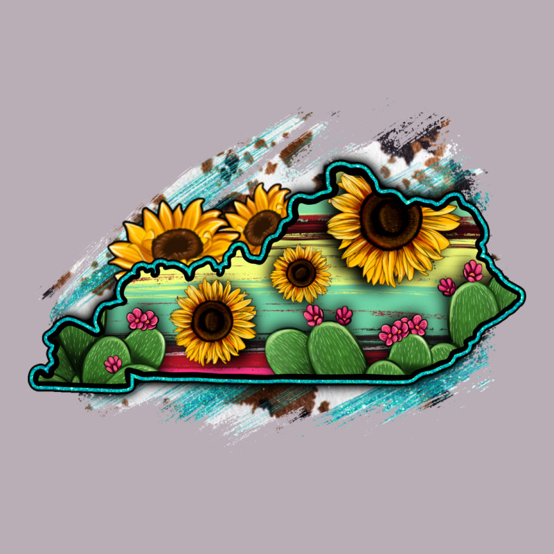 Kentucky Map Sunflower Cactus Serape Vintage Tee by RanaPortraitStore | Teevron