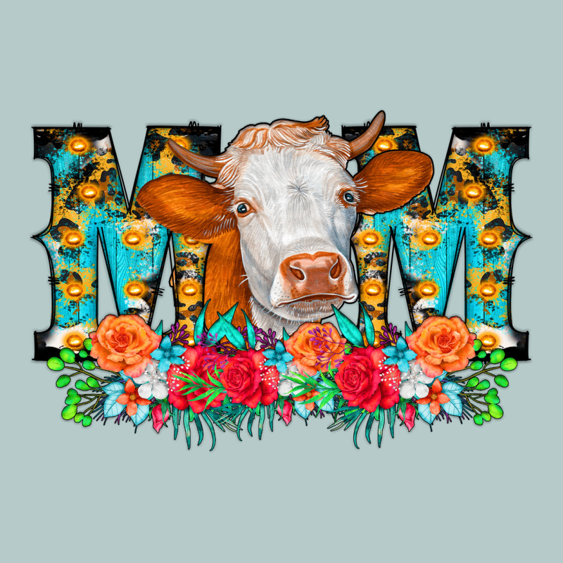Mom Cow Flowers Heavy Core Tee by CowCowDesign | Teevron