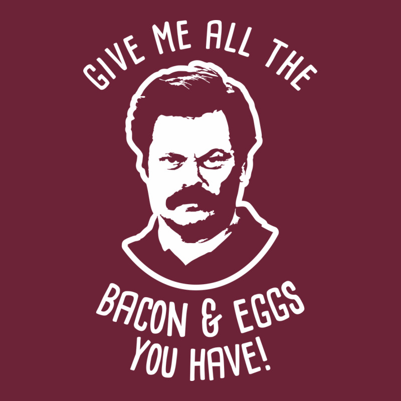 Ron Tv Show Parks Swanson - Bacon & Eggs Long Sleeve Tee by artisFamous | Teevron