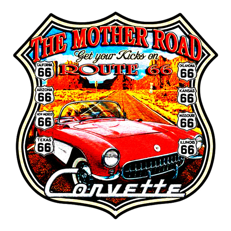 Classic Cars Route 66 Long Sleeve Tee by artisFamous | Teevron