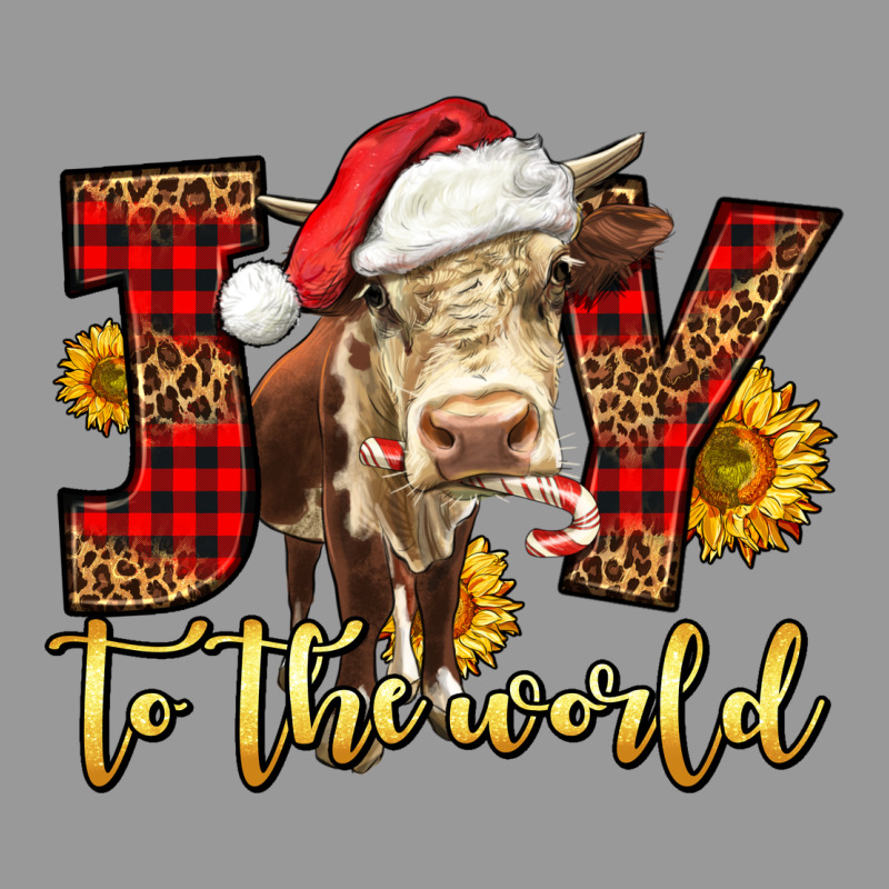 Joy To The World Christmas Cow Vintage Hoodie by LillyAllenDesigns | Teevron