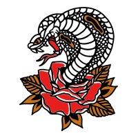 The King Cobra Snake And Rose Long Sleeve Tee | Teevron
