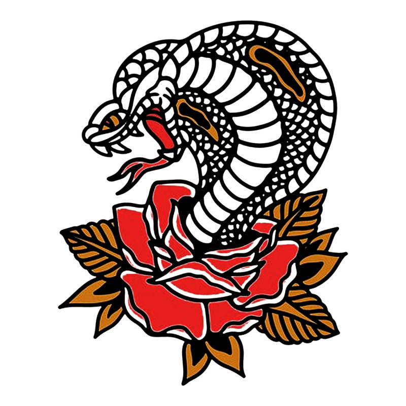 The King Cobra Snake And Rose Long Sleeve Tee by artisFamous | Teevron