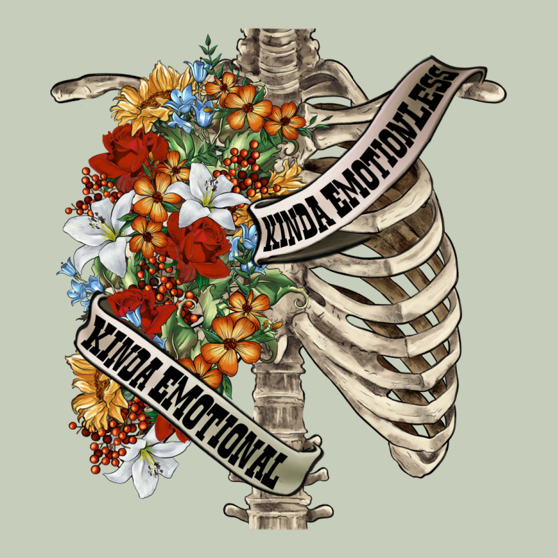 Kinda Emotionless Kinda Emotional Skeleton Chest Ladies Tee by FaDigitalArtStudio | Teevron