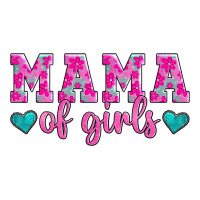 mama of girls floral pattern turquoise heart | Teevron