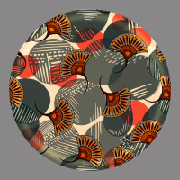 African Fabric Pattern Round Earrings 5 Vintage Tee | Teevron