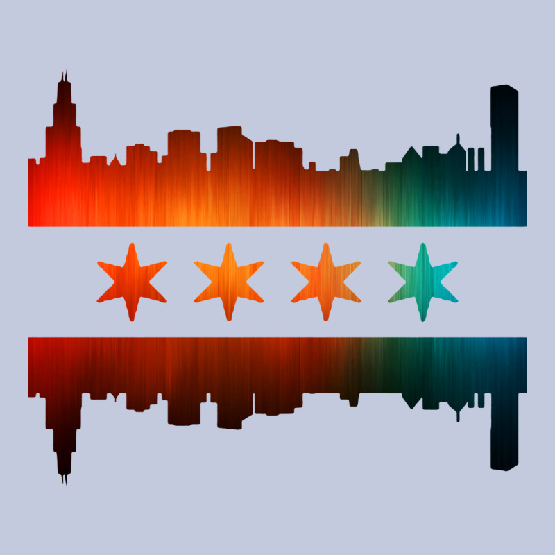 Chicago Flag Skyline Long Sleeve Tee by artisFamous | Teevron