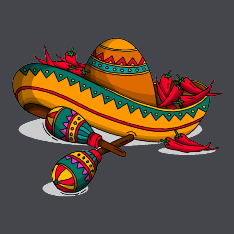 Maracas Sombrero Mexican Long Sleeve Tee by artisFamous | Teevron