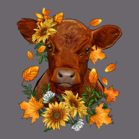 Fall Red Angus Calf Dried Leaves And Sunflowers Premium Sweatshirt | Teevron