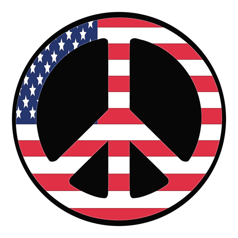 United States Peace Symbol Long Sleeve Tee by artisFamous | Teevron