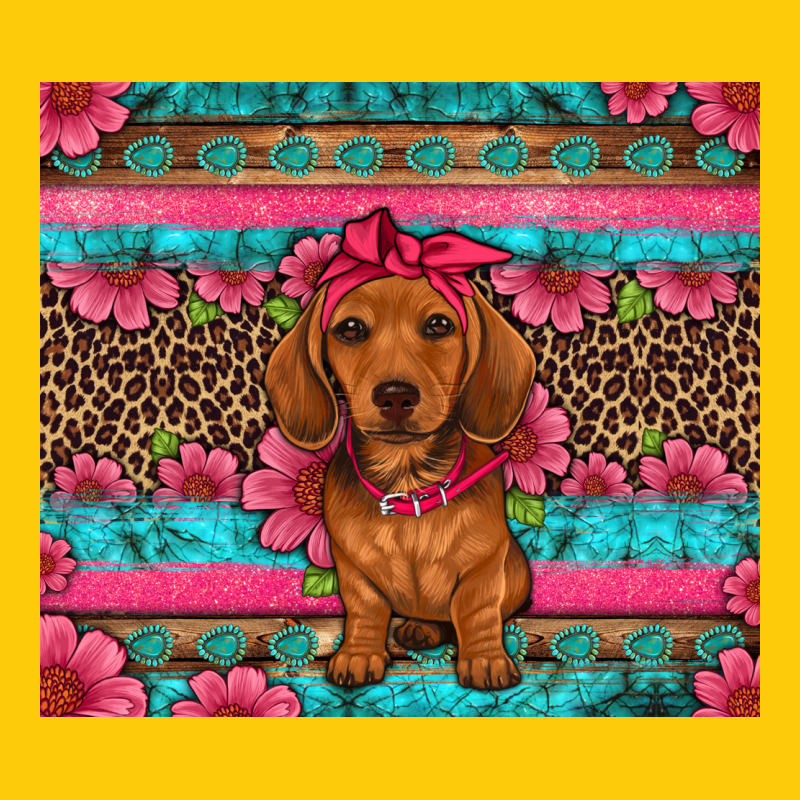 Dachshund Puppy Floral Premium Hoodie by Artiststas | Teevron