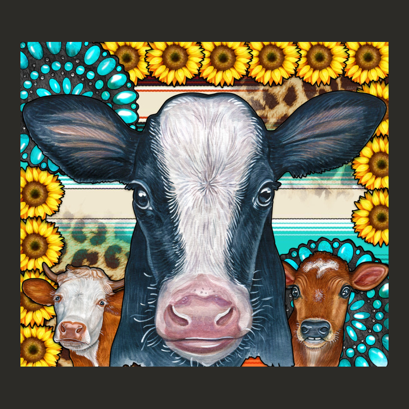 Cows Gemstone Sunflowers Tumbler Heavy Core Tee by CowCowDesign | Teevron
