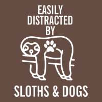 Easily Distracted By Sloths And Dogs Funny Sloth Quote Paw Print Long Sleeve Tee | Teevron