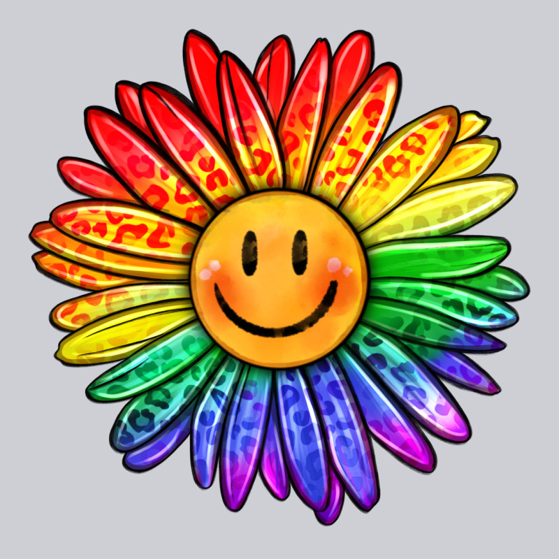 Rainbow Smiley Face Sunflower Classic Tee by OliviaCreatesArt | Teevron
